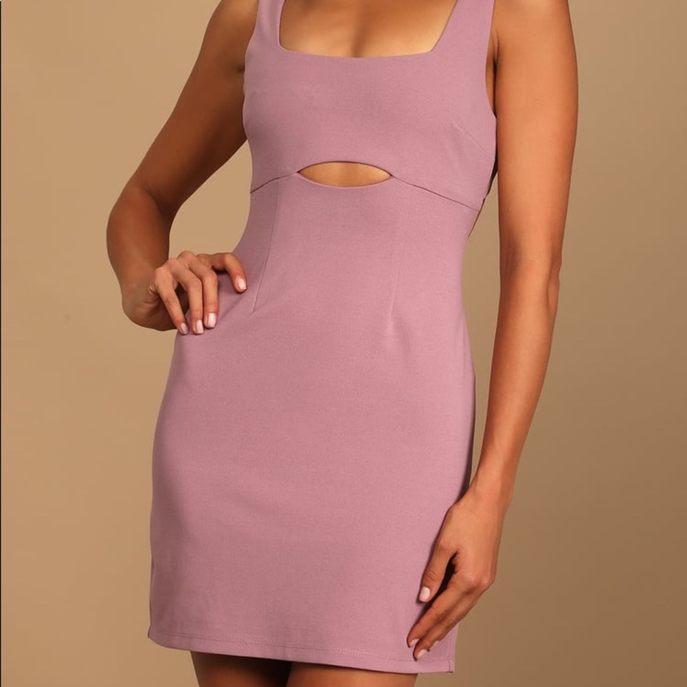 Lulu’s Lavender Cutout Bodycon Dress